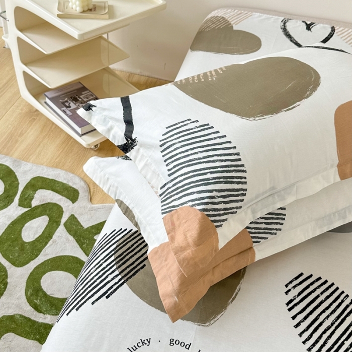 91家纺网 家纺一手货源 找家纺 帛织澜家纺 2025新款12868全棉喷气印花枕套-卡布奇诺