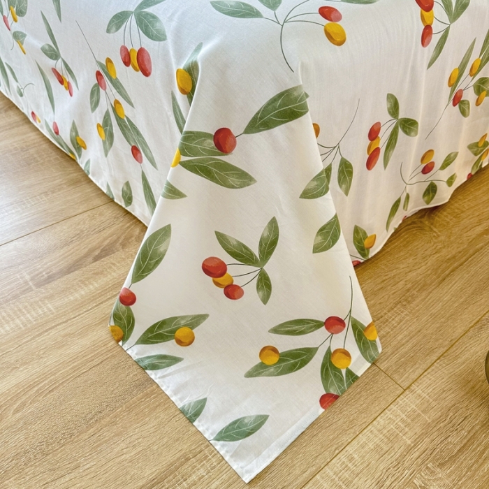 91家纺网 家纺一手货源 找家纺 帛织澜家纺 2025新款12868全棉喷气印花床单单件-花果