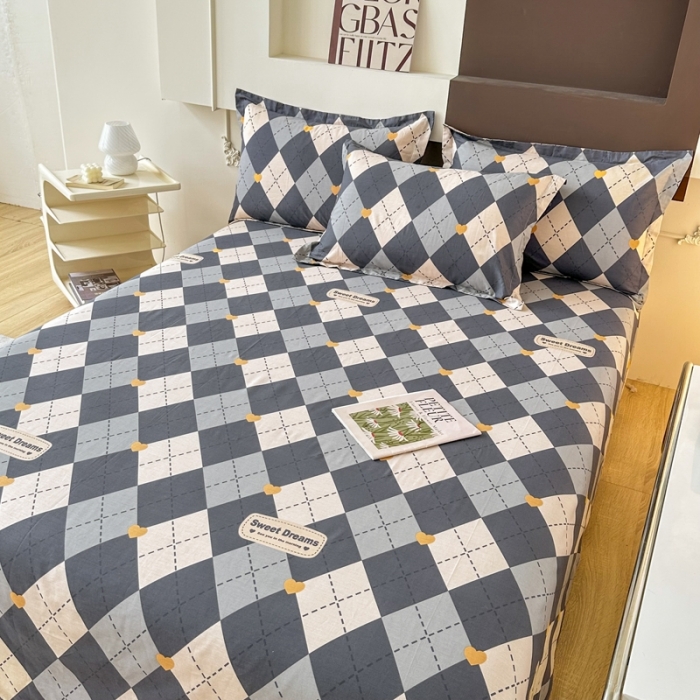 91家纺网 家纺一手货源 找家纺 帛织澜家纺 2025新款12868全棉喷气印花床单单件-格韵空间