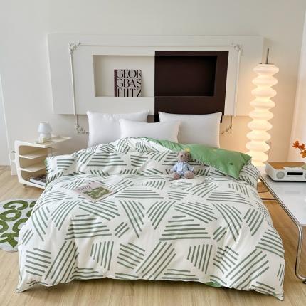 91家纺网 家纺一手货源 找家纺 帛织澜 2025新款全棉被套喷气12868系列纯棉单被套（预留缩水）-伯克利