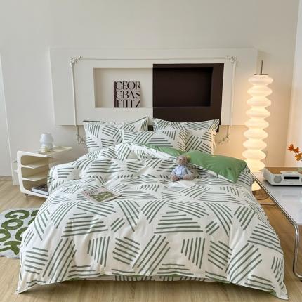 91家纺网 家纺一手货源 找家纺 帛织澜 12868全棉喷气印花四件套-伯克利