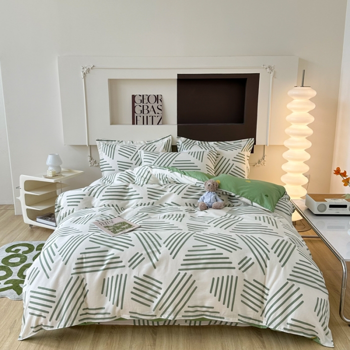 91家纺网 家纺一手货源 找家纺 帛织澜 12868全棉喷气印花四件套-伯克利