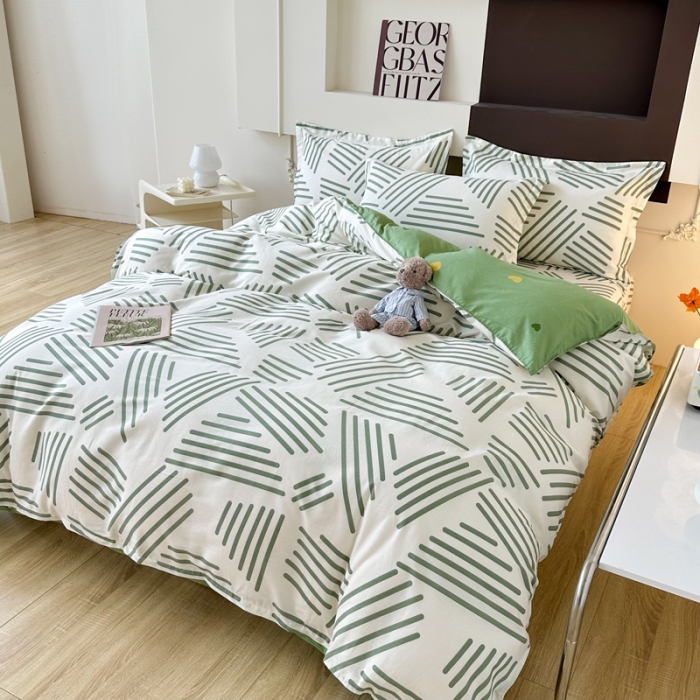 91家纺网 家纺一手货源 找家纺 帛织澜 12868全棉喷气印花四件套-伯克利