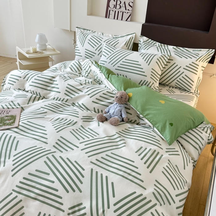 91家纺网 家纺一手货源 找家纺 帛织澜 12868全棉喷气印花四件套-伯克利