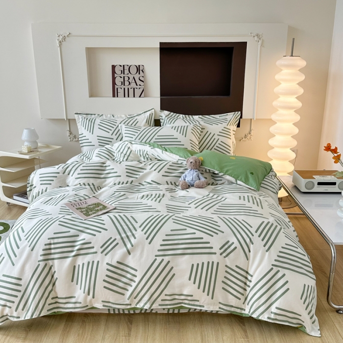 91家纺网 家纺一手货源 找家纺 帛织澜 12868全棉喷气印花四件套-伯克利