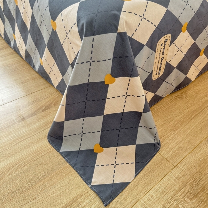 91家纺网 家纺一手货源 找家纺 帛织澜 12868全棉喷气印花四件套-格韵空间