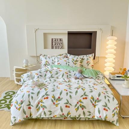 帛织澜 12868全棉喷气印花四件套-花果