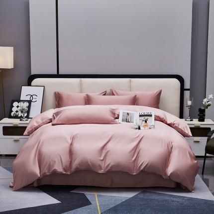 91家纺网 家纺一手货源 找家纺 （总）沐晴家纺 2023秋冬新款纯色简约轻奢天丝棉磨毛四件套