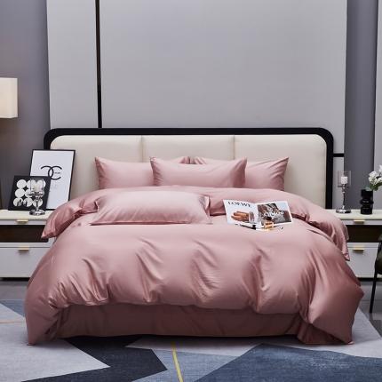 91家纺网 家纺一手货源 找家纺 （总）沐晴家纺 2023秋冬新款纯色简约轻奢天丝棉磨毛四件套