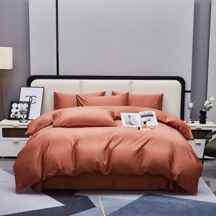 91家纺网 家纺一手货源 找家纺 （总）沐晴家纺 2023秋冬新款纯色简约轻奢天丝棉磨毛四件套