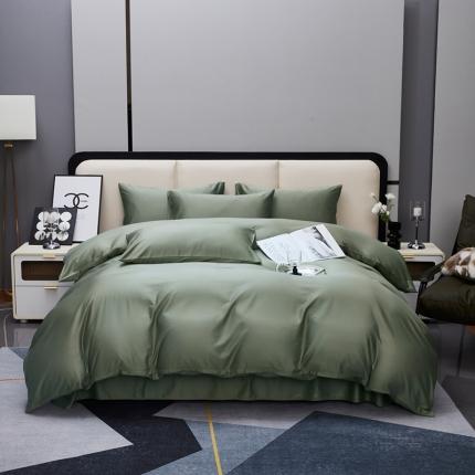 91家纺网 家纺一手货源 找家纺 （总）沐晴家纺 2023秋冬新款纯色简约轻奢天丝棉磨毛四件套