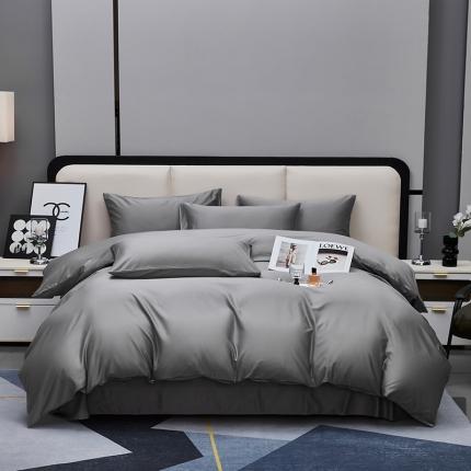 91家纺网 家纺一手货源 找家纺 （总）沐晴家纺 2023秋冬新款纯色简约轻奢天丝棉磨毛四件套