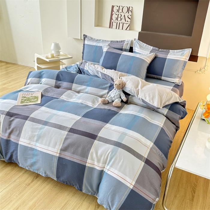 91家纺网 家纺一手货源 找家纺 帛织澜 12868全棉喷气印花四件套-蒙德里