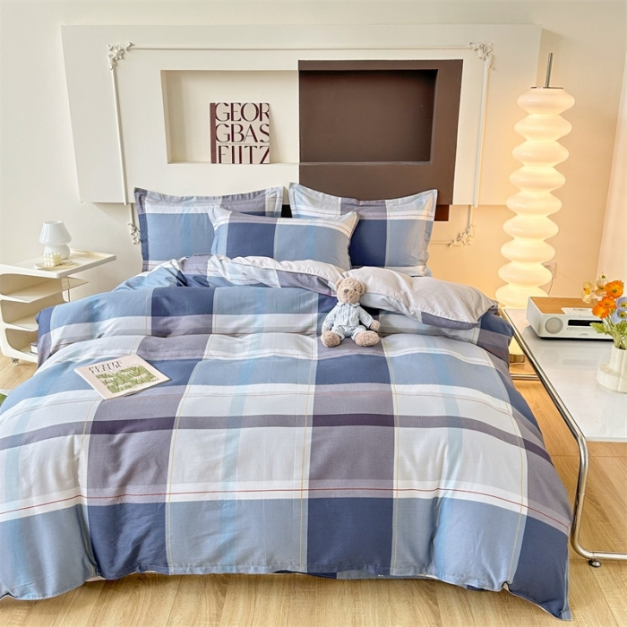 91家纺网 家纺一手货源 找家纺 帛织澜 12868全棉喷气印花四件套-蒙德里