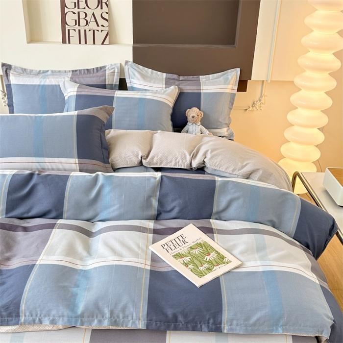 91家纺网 家纺一手货源 找家纺 帛织澜 12868全棉喷气印花四件套-蒙德里