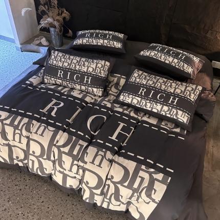 91家纺网 家纺一手货源 找家纺 （总）色鬼布艺 2023新款双面磨毛数码印花四件套