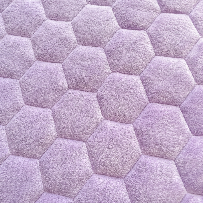 91家纺网 家纺一手货源 找家纺 缦卡琳 2023新款夹棉牛奶绒薄床垫 轻奢紫