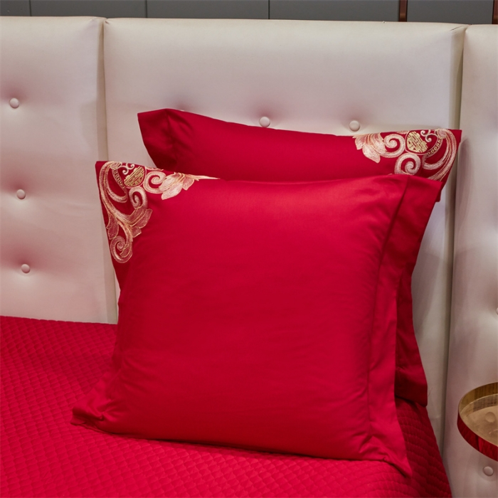 91家纺网 家纺一手货源 找家纺 宏羽纺 2024新款纯棉新中式刺绣婚庆多件套 玫瑰佳人