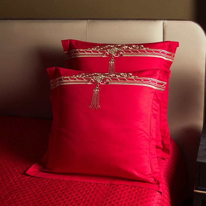 91家纺网 家纺一手货源 找家纺 宏羽纺 2024新款纯棉新中式刺绣婚庆多件套 盛世唐朝-金