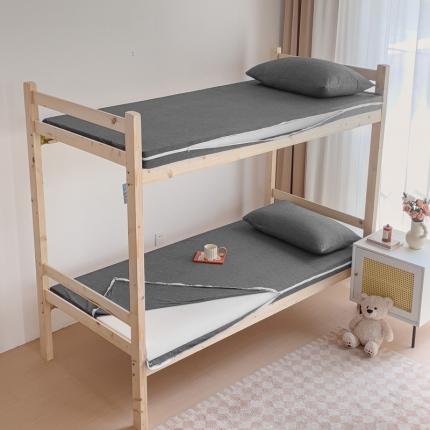 91家纺网 家纺一手货源 找家纺 新款全棉A类纯棉色织水洗棉学生宿舍三件套四件套上下铺拉链款-深灰