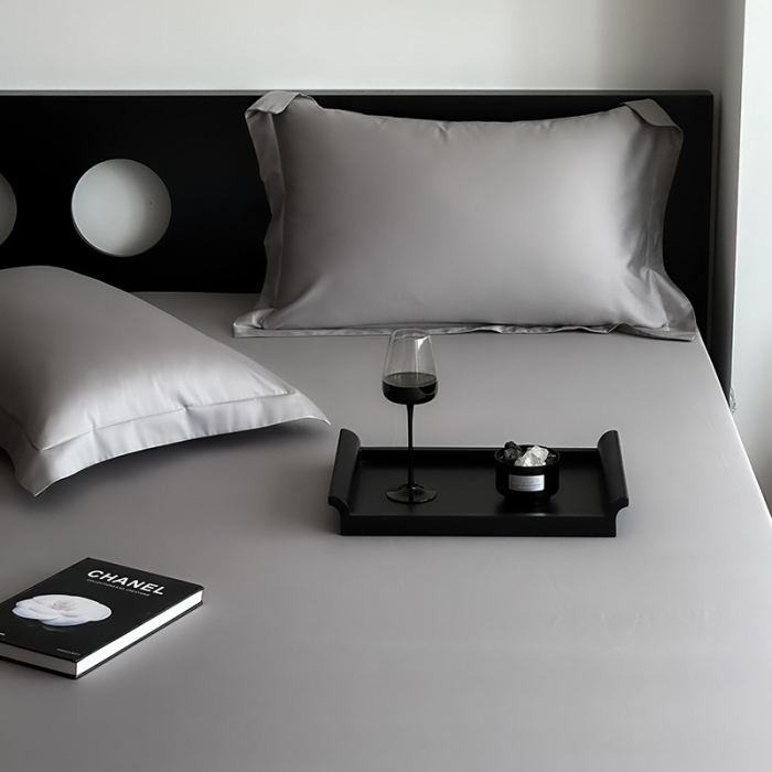 91家纺网 家纺一手货源 找家纺 （总）爱丽丝 2023新款100支新疆全棉长绒棉纯色单品床笠