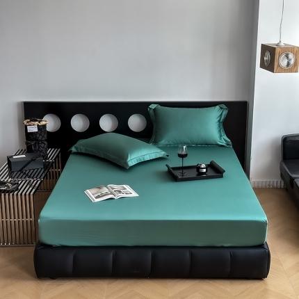 爱丽丝 100支新疆全棉长绒棉纯色单品床笠 松石绿