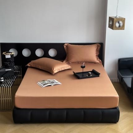 爱丽丝 100支新疆全棉长绒棉纯色单品床笠 焦糖色