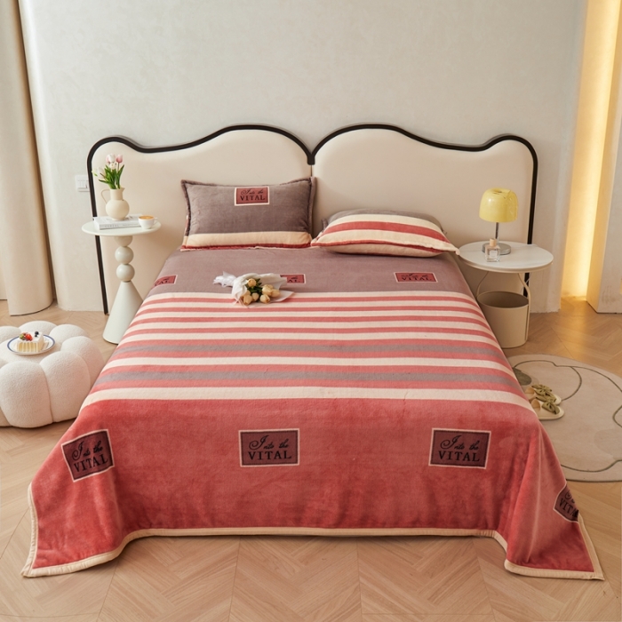 91家纺网 家纺一手货源 找家纺 雅萱 2024新款牛奶绒盖毯子毛毯午睡毯保暖加厚 活力青春