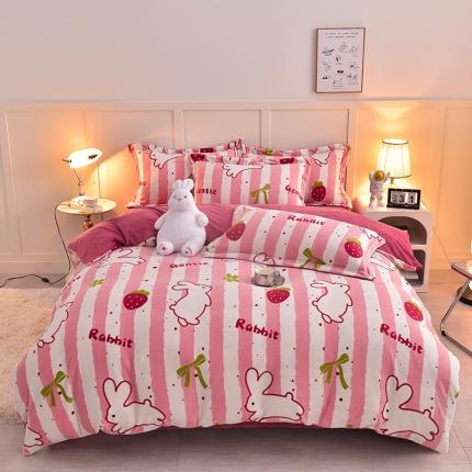 91家纺网 家纺一手货源 找家纺 （总）简一 2024新款高克重牛奶绒四件套迪士尼系列可定制带买家秀