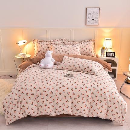 91家纺网 家纺一手货源 找家纺 （总）简一 2024新款高克重牛奶绒四件套迪士尼系列可定制带买家秀