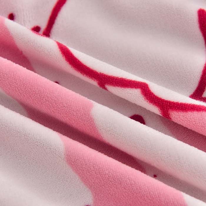 91家纺网 家纺一手货源 找家纺 简一 2024新款牛奶绒四件套 粉红兔