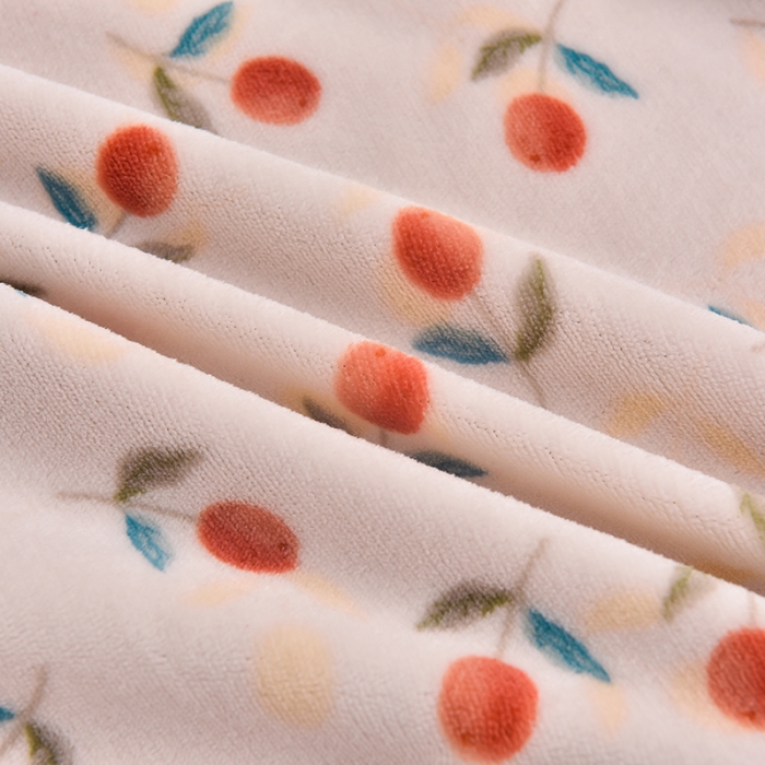 91家纺网 家纺一手货源 找家纺 简一 2024新款牛奶绒四件套 硕果累累