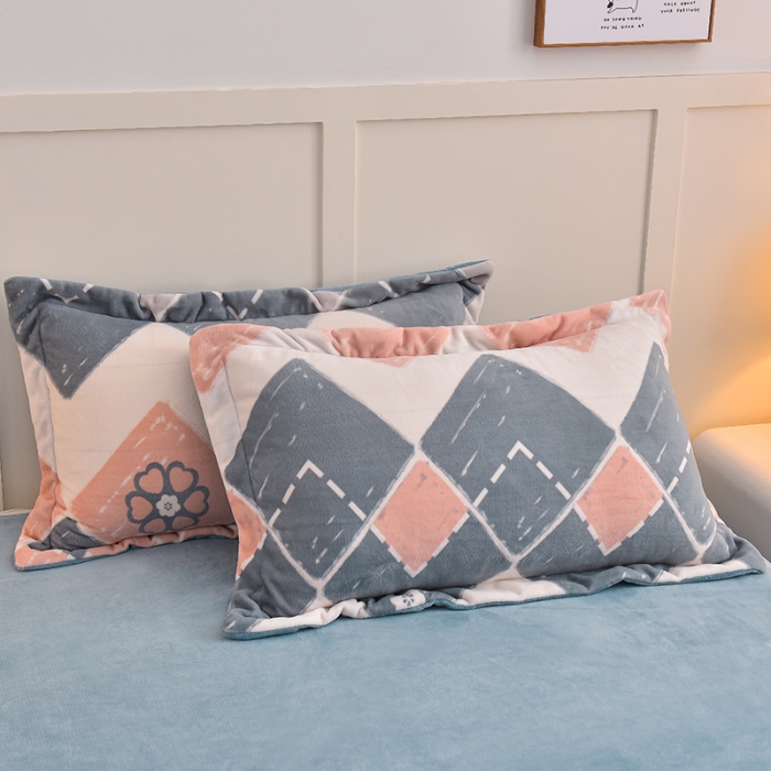 91家纺网 家纺一手货源 找家纺 简一 2024新款牛奶绒四件套 印象派