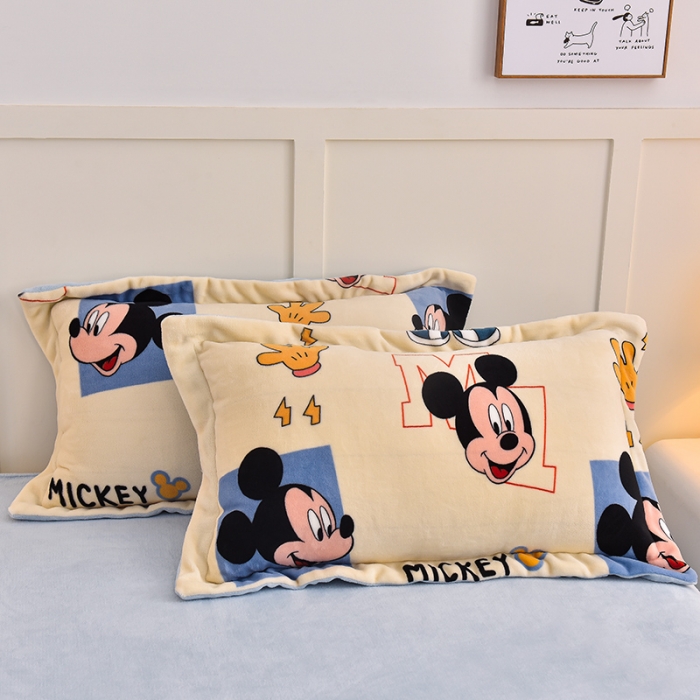 91家纺网 家纺一手货源 找家纺 简一 2024新款牛奶绒四件套 自信米奇