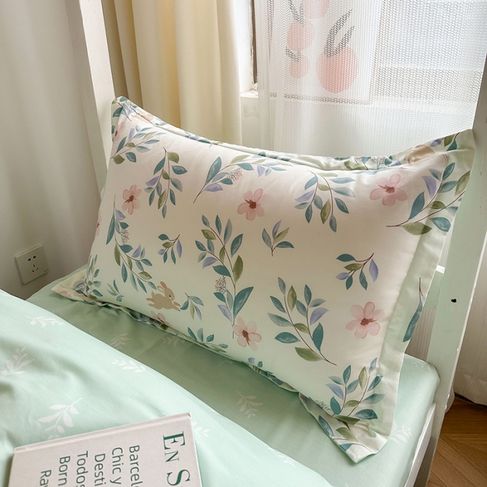 91家纺网 家纺一手货源 找家纺 金鑫汇 2023新款全棉宿舍印花三件套 莫妮卡