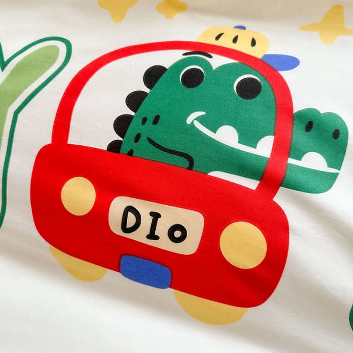 91家纺网 家纺一手货源 找家纺 金鑫汇 2023新款全棉宿舍印花三件套 小鳄鱼日记