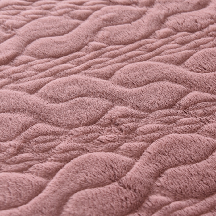 91家纺网 家纺一手货源 找家纺 尚品绵羊 2025新款裘皮毛毯 海棠粉