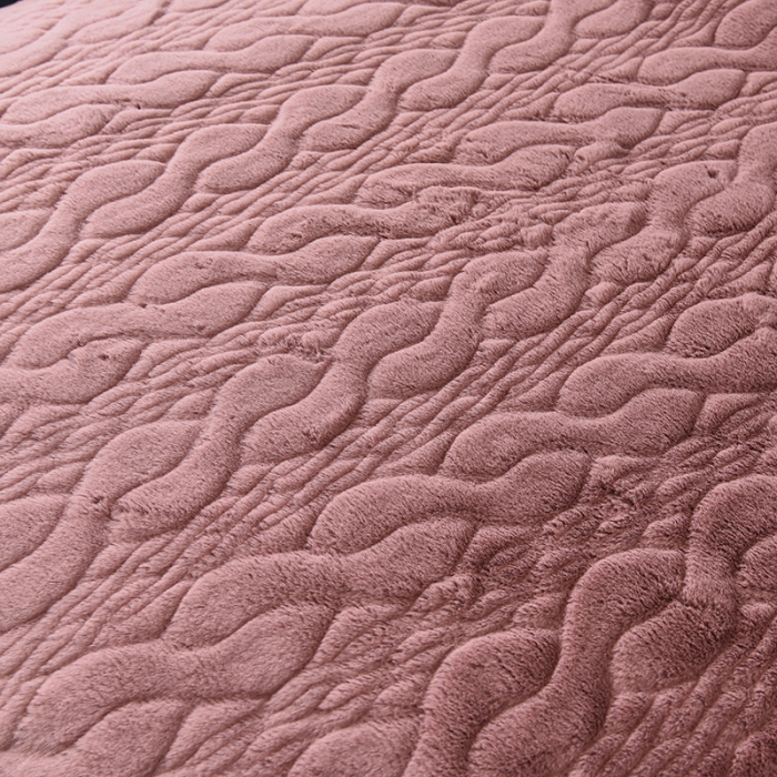 91家纺网 家纺一手货源 找家纺 尚品绵羊 2025新款裘皮毛毯 海棠粉