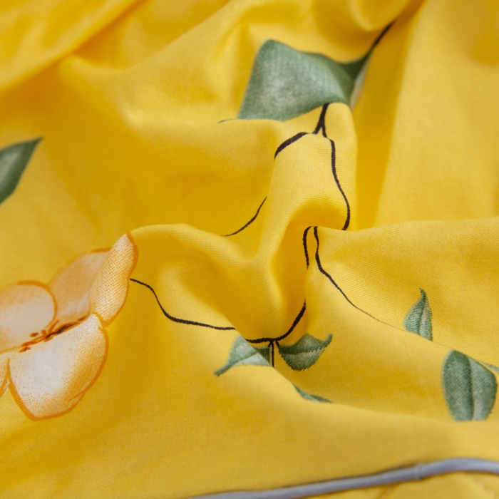 91家纺网 家纺一手货源 找家纺 情煊 2023新款全棉夹棉纯色印花床笠款(可定制尺寸) 静沐花开