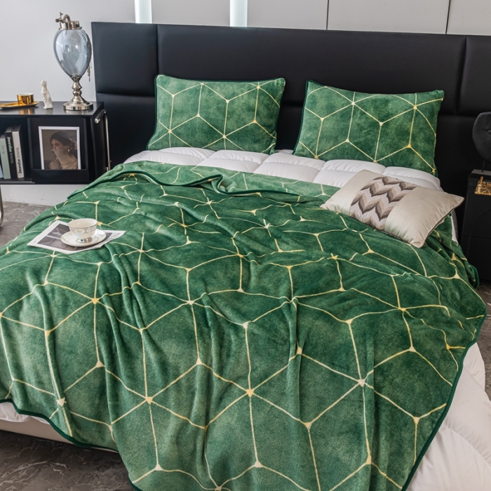 91家纺网 家纺一手货源 找家纺 来菲毛毯 2025新款270克法莱绒毛毯珊瑚绒印花牛奶绒毯子休闲毯无限