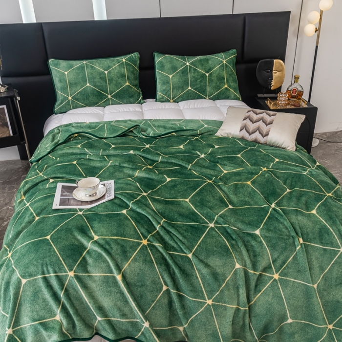 91家纺网 家纺一手货源 找家纺 来菲毛毯 2025新款270克法莱绒毛毯珊瑚绒印花牛奶绒毯子休闲毯无限