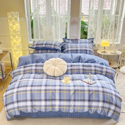 91家纺网 家纺一手货源 找家纺 2024新款12868全棉四件套系列-四件套-德洛克