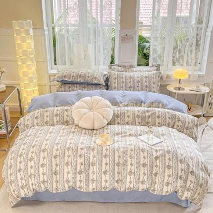 91家纺网 家纺一手货源 找家纺 2024新款12868全棉四件套系列-四件套-娜塔莎-兰