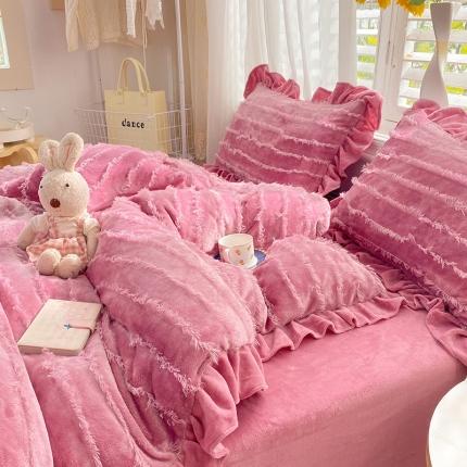 91家纺网 家纺一手货源 找家纺 （总）欧冠 2023新款高端牛奶绒提花四件套