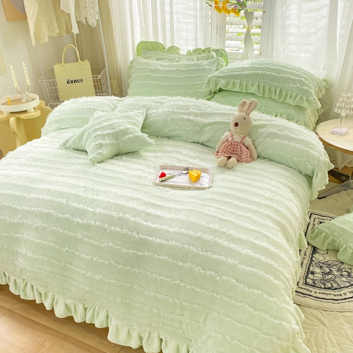 91家纺网 家纺一手货源 找家纺 （总）欧冠 2023新款高端牛奶绒提花四件套