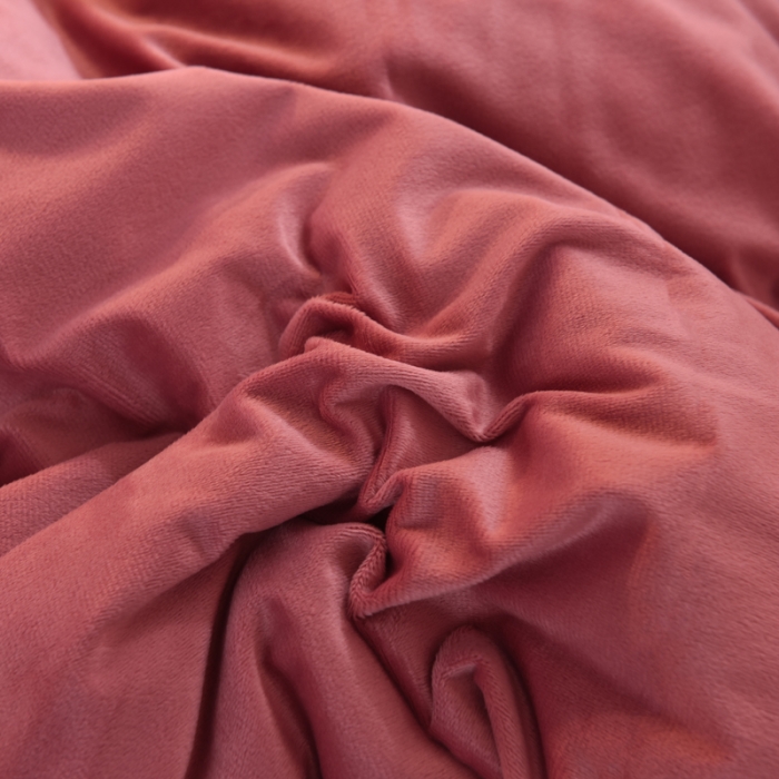 91家纺网 家纺一手货源 找家纺 欧冠 2023新款韩版公主牛奶绒四件套 豆沙