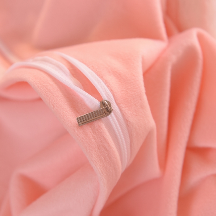 91家纺网 家纺一手货源 找家纺 欧冠 2023新款韩版公主牛奶绒四件套 粉玉