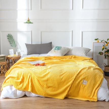 世纪绒品 2023新款单层毛毯魔法绒毛毯 靓丽黄
