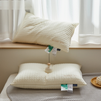 91家纺网 家纺一手货源 找家纺 （总）2025新款牛奶护肤颜护颈枕头枕芯 亲肤单边高弹羽丝绒牛奶枕芯