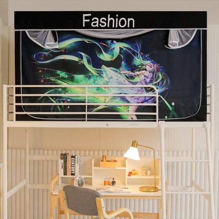 91家纺网 家纺一手货源 找家纺 迪凡保罗蚊帐C10数码印花动漫加强遮光帘学生蚊帐